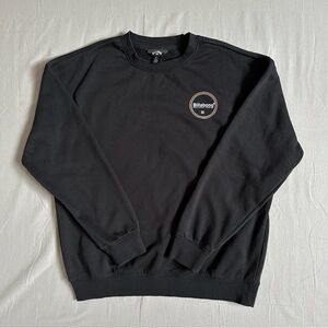 Billabong Black Crewneck Sweatshirt Back Logo Graphic Surf Skate Size L